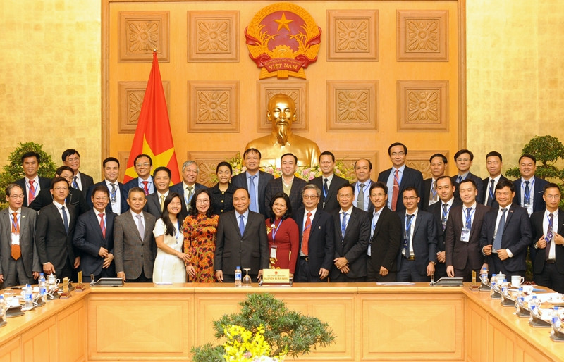 Thủ tướng gặp mặt doanh nghiệp đạt Thương hiệu quốc gia 2018 - Ảnh 1.