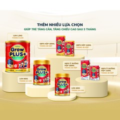 Sữa - Sản phẩm dinh dưỡng cho trẻ em GrowPLUS+