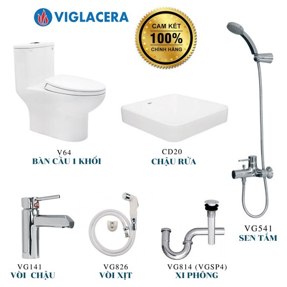 Thiết bị vệ sinh (sứ vệ sinh, sen vòi) Viglacera