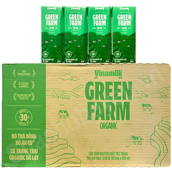 Sữa tươi; Sữa chua; Sữa tiệt trùng cao đạm ít béo Vinamilk Green Farm