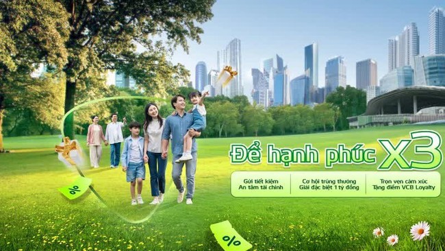 Vietcombank: Hành trình tiết kiệm "Để hạnh phúc nhân ba"