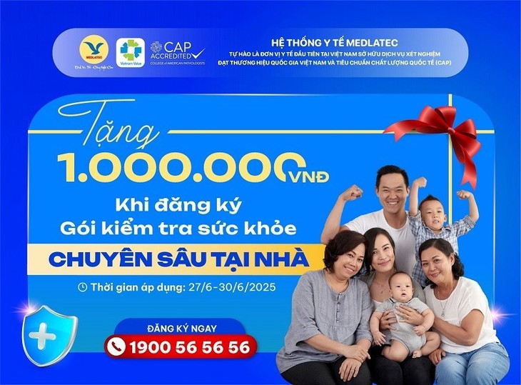 MEDLATEC tặng 1 triệu đồng khi người dân đăng ký gói kiểm tra sức khỏe chuyên sâu tại nhà - Ảnh 2.