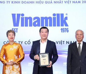 Vinamilk tiếp tục là một trong 50 Công ty kinh doanh hiệu quả nhất Việt Nam